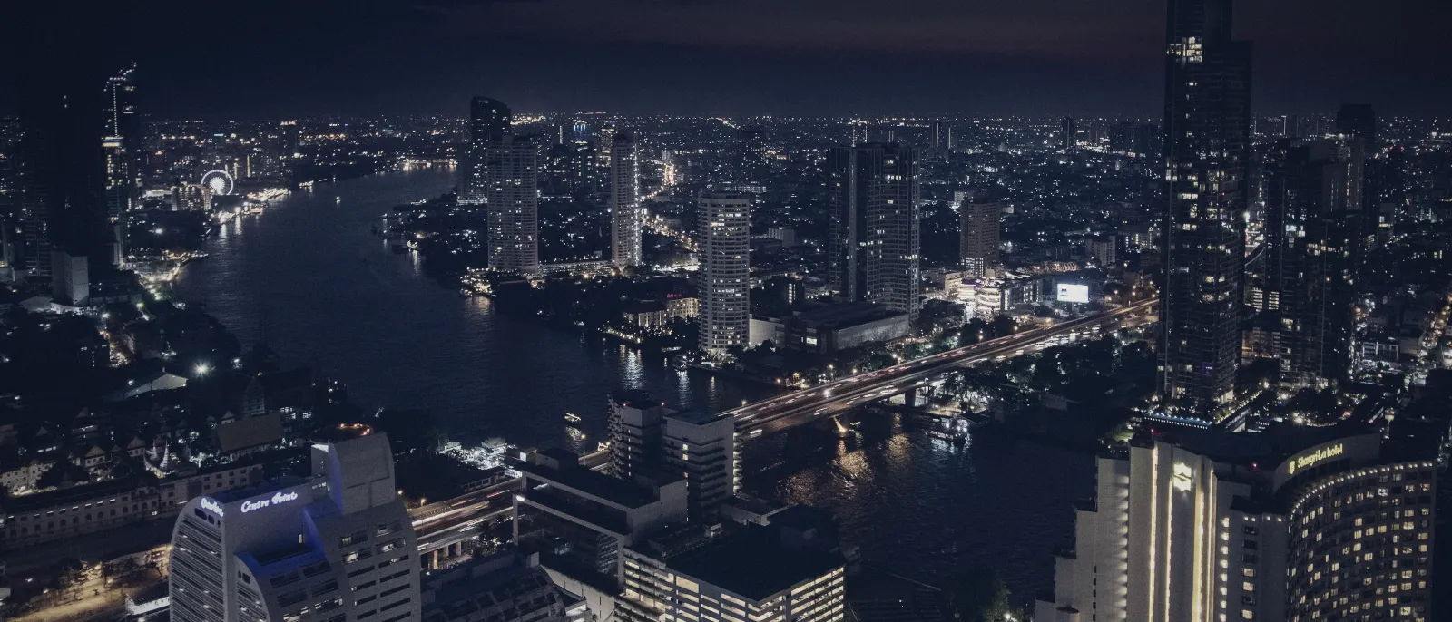Bangkok skyline at night